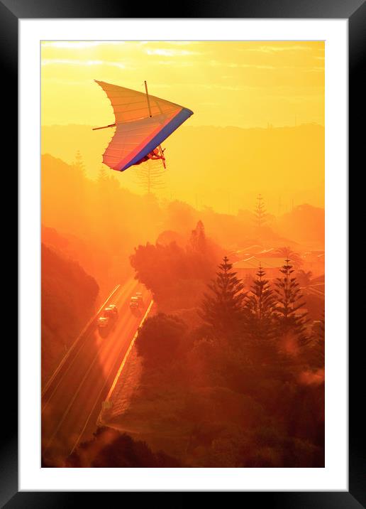 Hanging Around at Sunset Framed Mounted Print by peter tachauer