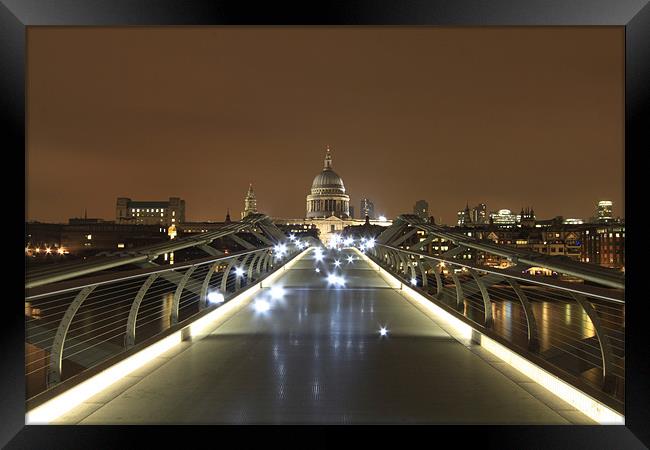 Fairies on Millennium Bridge? Framed Print by peter tachauer