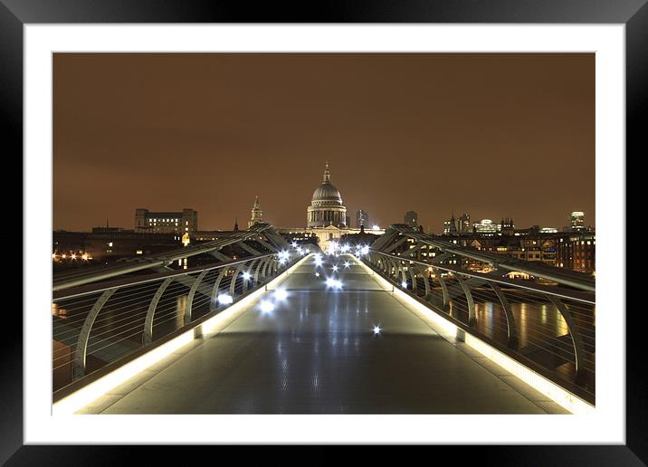 Fairies on Millennium Bridge? Framed Mounted Print by peter tachauer