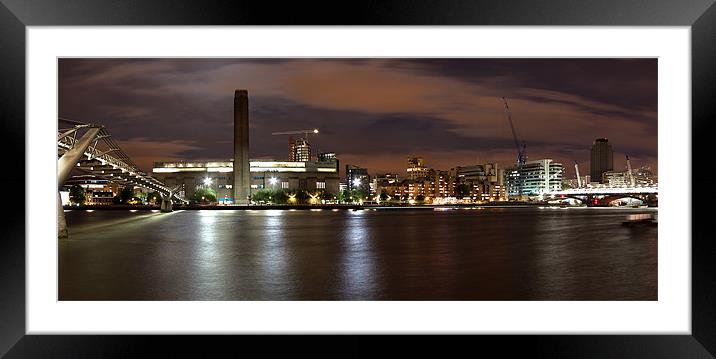 Millennium Thames Framed Mounted Print by peter tachauer