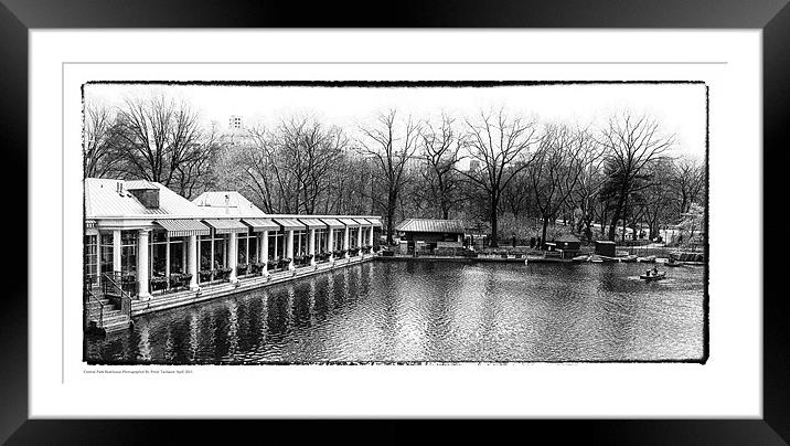 Central Park Boathouse Framed Mounted Print by peter tachauer