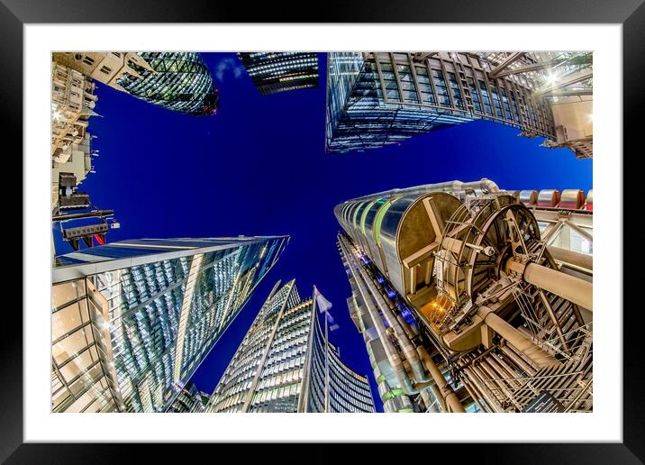 Looking Up In The City Framed Mounted Print by peter tachauer