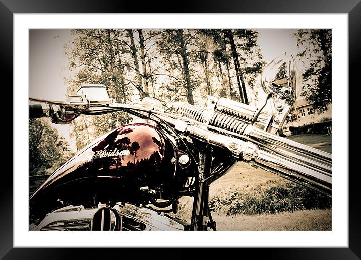 biker Framed Mounted Print by ulf forsberg