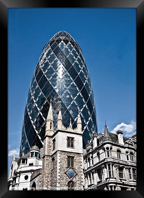 The Gherkin, London Framed Print by Dawn O'Connor