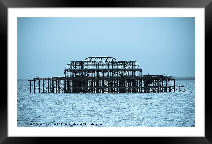 Brighton's West Pier Framed Mounted Print by Dawn O'Connor