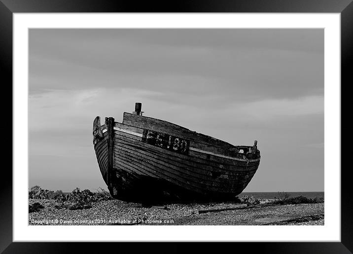 An Old Wrecked Fishing Boat 2 Framed Mounted Print by Dawn O'Connor