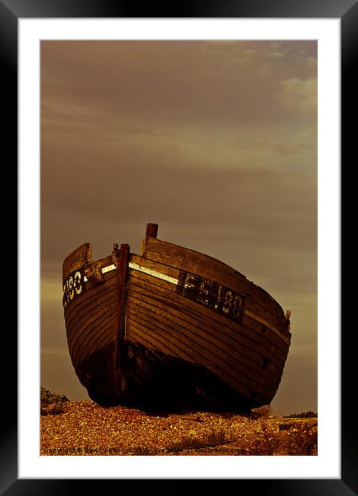 An Old Wrecked Fishing Boat 4 Framed Mounted Print by Dawn O'Connor