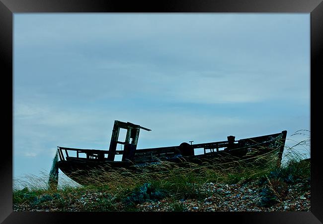 An Old Wrecked Fishing Boat 5 Framed Print by Dawn O'Connor
