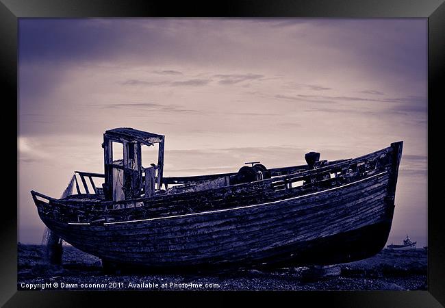 An Old Wrecked Fishing Boat 7 Framed Print by Dawn O'Connor