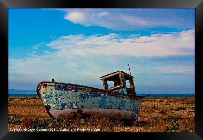 An Old Wrecked Fishing Boat 9 Framed Print by Dawn O'Connor