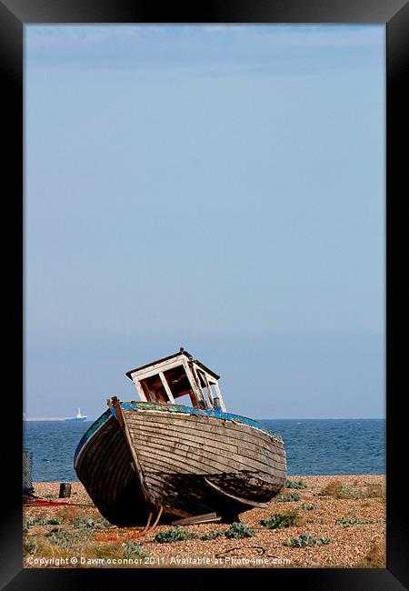 An Old Wrecked Fishing Boat 10 Framed Print by Dawn O'Connor