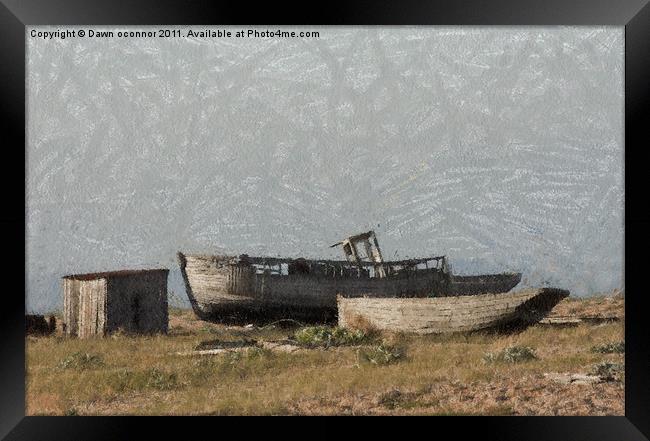 Dungeness Landscape Framed Print by Dawn O'Connor