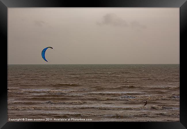 Kite Surfing, St. Leonard's Framed Print by Dawn O'Connor