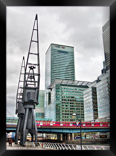 West India Docks, London Framed Print by Dawn O'Connor