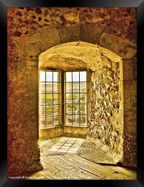 Saxon View, Lewes Castle 4 Framed Print by Dawn O'Connor