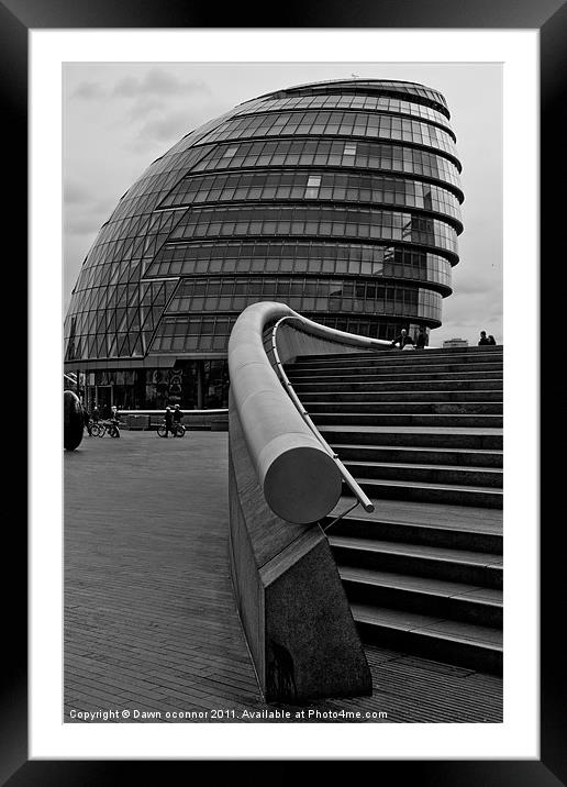 Cityhall London Framed Mounted Print by Dawn O'Connor