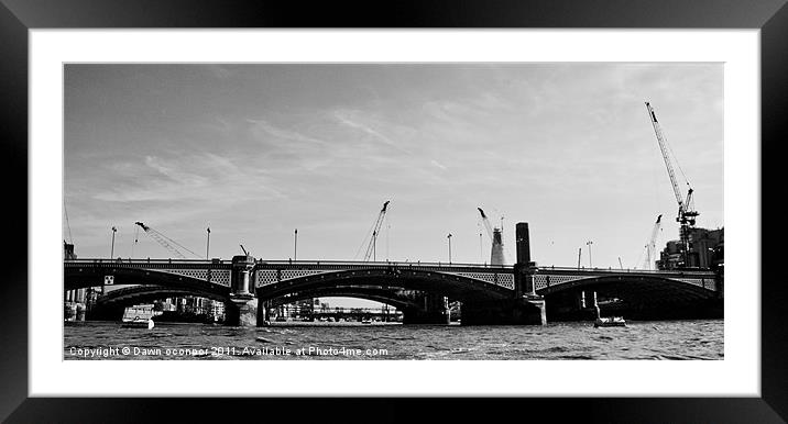 Blackfriars Bridge Framed Mounted Print by Dawn O'Connor