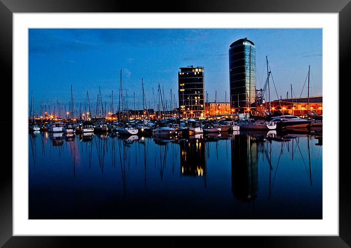 St. Mary's Island Marina Framed Mounted Print by Dawn O'Connor