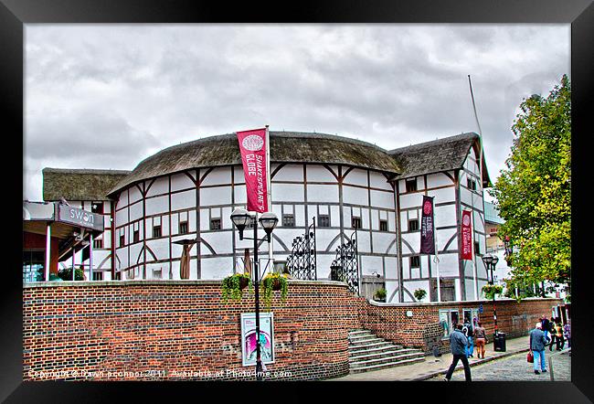 The Globe Theatre Framed Print by Dawn O'Connor