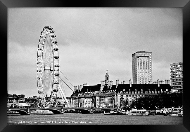 The London Eye Framed Print by Dawn O'Connor