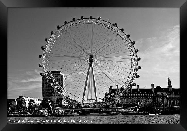 London Eye Framed Print by Dawn O'Connor