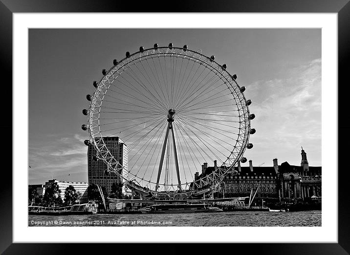 London Eye Framed Mounted Print by Dawn O'Connor