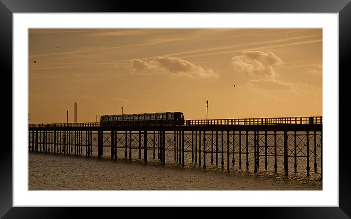 Southend on Sea, Pier Train Framed Mounted Print by Dawn O'Connor