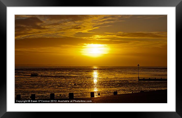 Southend on Sea,  Sunset Framed Mounted Print by Dawn O'Connor