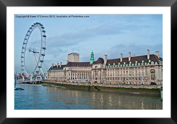 London County Hall Framed Mounted Print by Dawn O'Connor