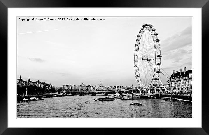 The London Eye Framed Mounted Print by Dawn O'Connor