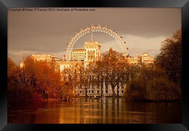 St. James's Park and the London Eye Framed Print by Dawn O'Connor