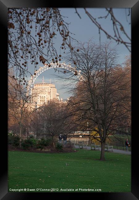 St. James's Park and the London Eye Framed Print by Dawn O'Connor