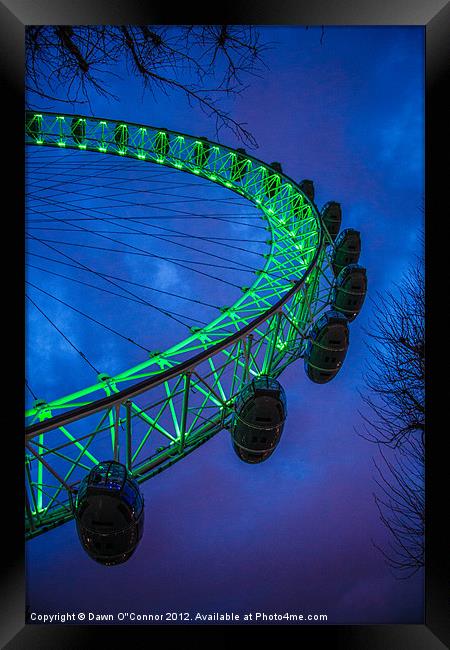 London Eye, St. Patrick's Day Framed Print by Dawn O'Connor
