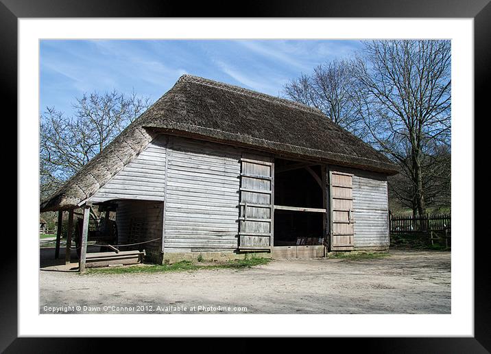 The Cowfold Barn Framed Mounted Print by Dawn O'Connor