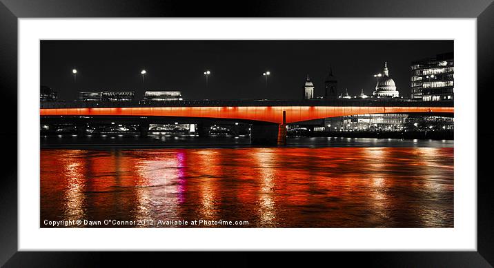 London Bridge Framed Mounted Print by Dawn O'Connor