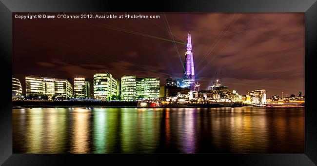 The Shard Lasers Framed Print by Dawn O'Connor