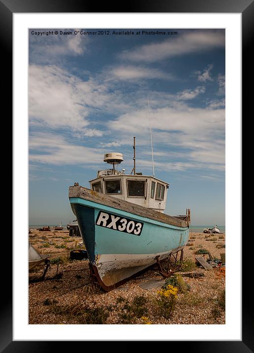 Fishing Boat Framed Mounted Print by Dawn O'Connor