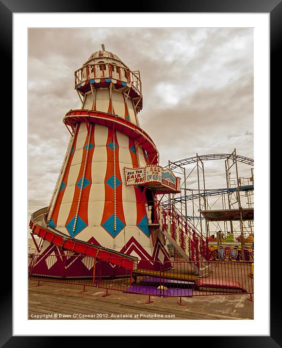 Helter Skelter Clacton Framed Mounted Print by Dawn O'Connor
