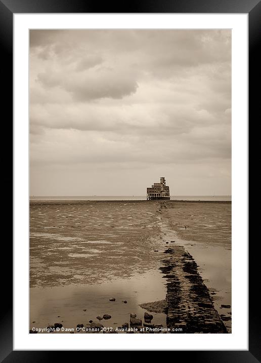 Grain Tower Battery Framed Mounted Print by Dawn O'Connor