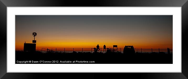 Watching the Sunset Framed Mounted Print by Dawn O'Connor