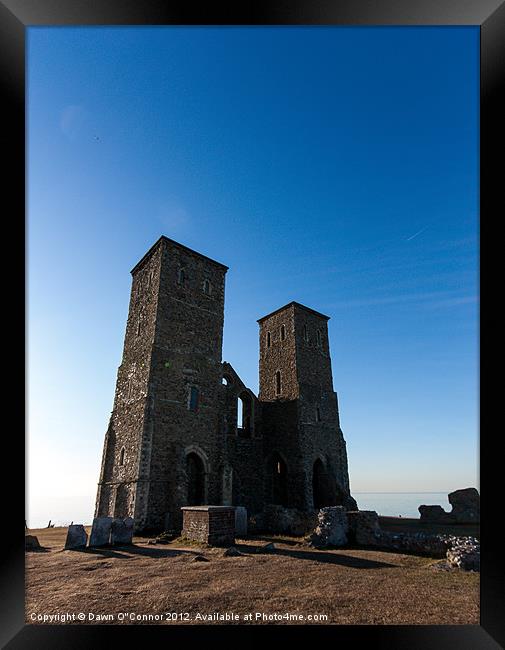 Reculver Towers Framed Print by Dawn O'Connor