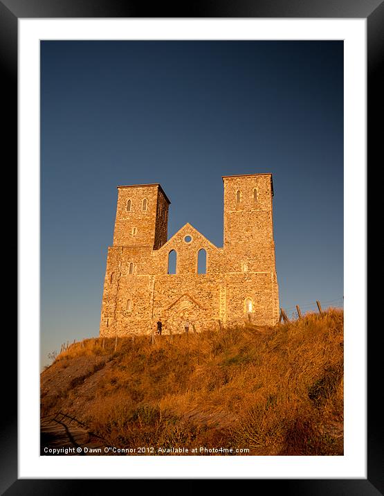Reculver Towers Framed Mounted Print by Dawn O'Connor