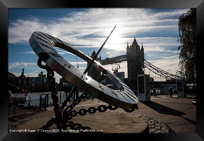 St Katharines Dock Dial Framed Print by Dawn O'Connor