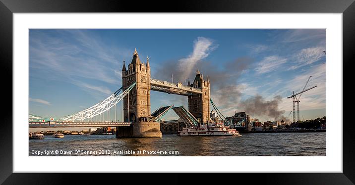 Londons Burning Framed Mounted Print by Dawn O'Connor
