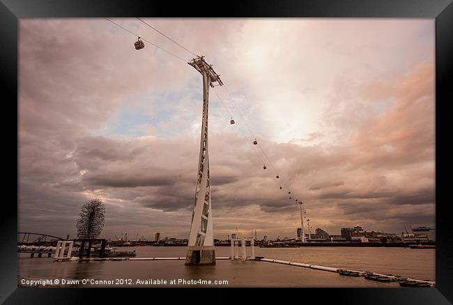 Thames Cable Car Framed Print by Dawn O'Connor