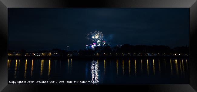 Millbank Park Fireworks Framed Print by Dawn O'Connor