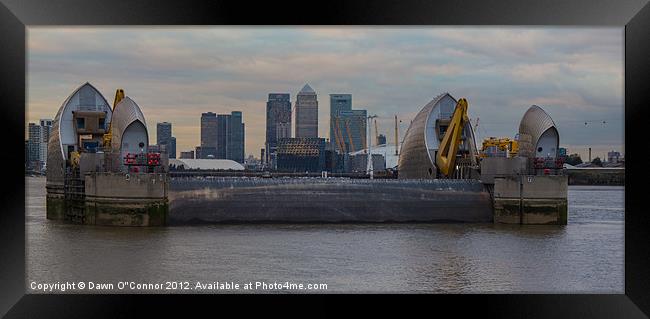 Thames Barrier Framed Print by Dawn O'Connor