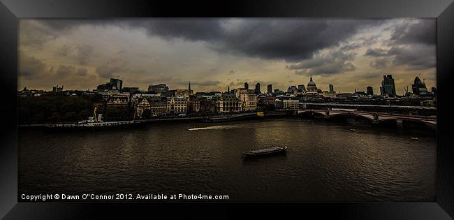 London River View Framed Print by Dawn O'Connor