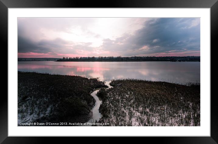 River Medway Sunset Framed Mounted Print by Dawn O'Connor