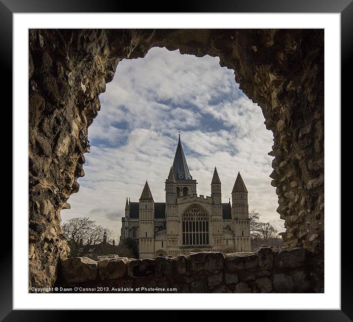 Rochester Cathedral Framed Mounted Print by Dawn O'Connor